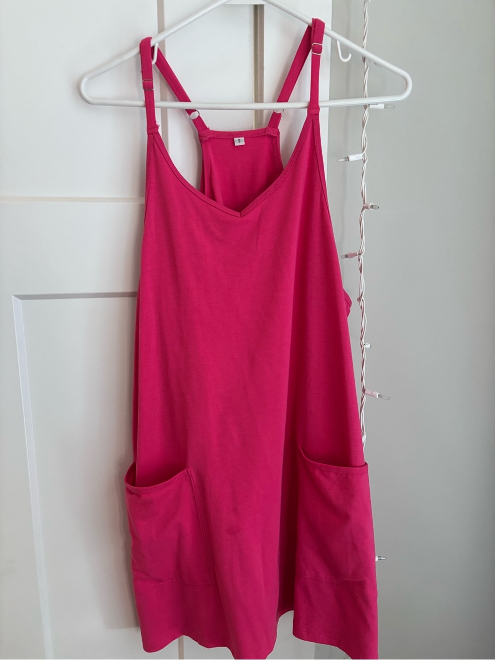 Amazon Fuchsia Pink Mini Dress with Pockets